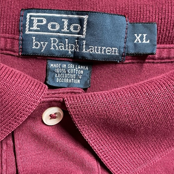 Ralph Lauren Long Sleeved Soft Polo Shirt Men’s Size XL Burgundy/Maroon - Picture 5 of 5